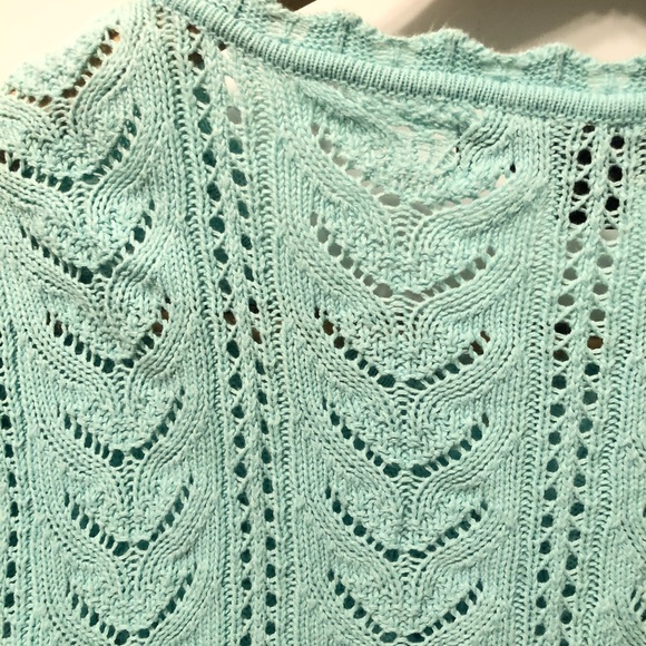 Blue cropped knit sweater - Picture 5 of 5